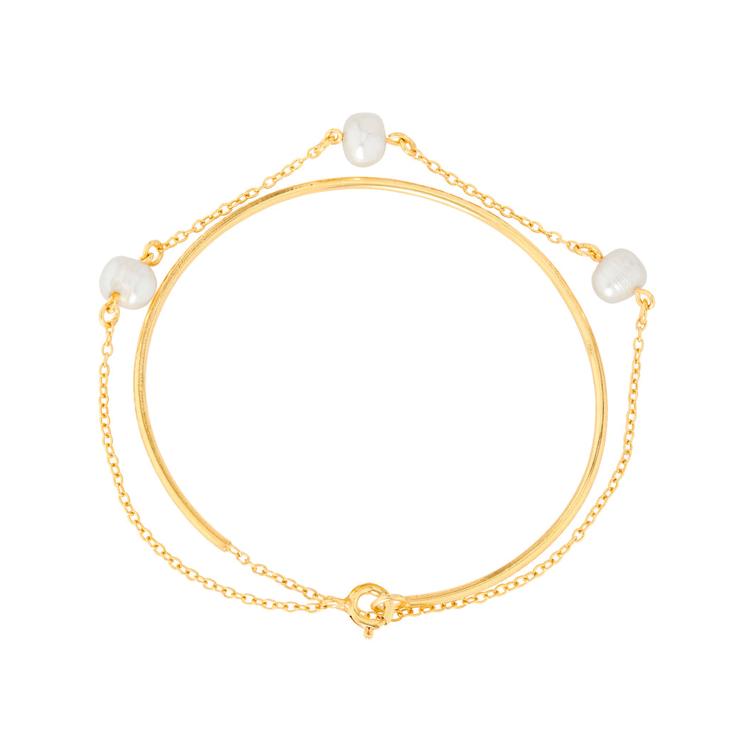 SOHO BRACELET - GOLD & PEARLS